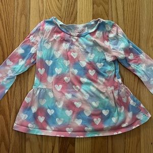 Carter’s Kid peplum heart long sleeve shirt